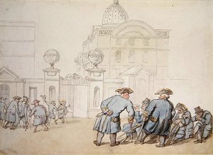 Greenwich Hospital (penna och akvarell på papper) av Thomas Rowlandson