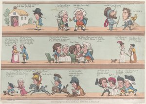 Groteska gränser för rum och salar, [20 november 1800], nytryck., [20 november 1800], nytryck. av Thomas Rowlandson