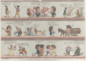 Groteska gränser för rum och salar, [20 oktober 1800], nytryck., [20 oktober 1800], nytryck. av Thomas Rowlandson