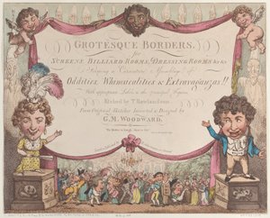 Groteska gränser för skärmar, biljardrum, omklädningsrum, etc &c, 1799-1800., 1799-1800. av Thomas Rowlandson