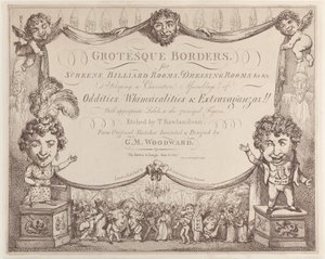 Groteska gränser för skärmar, biljardrum, omklädningsrum, etc &c, 1799-1800., 1799-1800. av Thomas Rowlandson