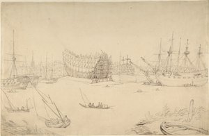 Hamnbild av Thomas Rowlandson
