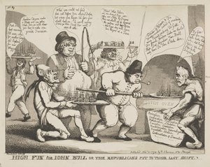 Stort nöje för John Bull, eller republikanerna i sitt sista försök av Thomas Rowlandson