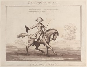 Horse Accomplishments, Sketch 10: A Menuet Dancer !!, 1 augusti 1799., 1 augusti 1799. av Thomas Rowlandson