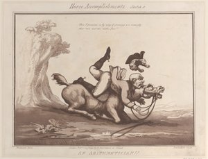 Horse Accomplishments, Sketch 8: An Arithmetician !!, 1 augusti 1799., 1 augusti 1799. av Thomas Rowlandson