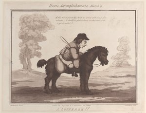 Horse Accomplishments, Sketch 9: A Loiterer !!, 1 augusti 1799., 1 augusti 1799. av Thomas Rowlandson