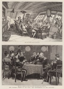 Hur tullen förändras i flottan, två århundradens förfriskningar av Thomas Rowlandson