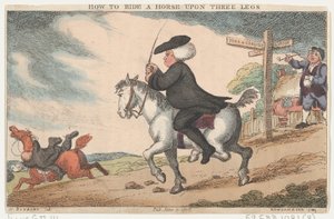 Hur man rider en häst på tre ben, 11 juni 1808., 11 juni 1808. av Thomas Rowlandson
