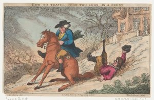 Hur man reser på två ben i frost, 4 maj 1808., 4 maj 1808. av Thomas Rowlandson