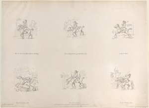 Hur man vänder vilken häst, sto eller valack som helst, hur man rider förnuftigt och behagligt nedåt Hil..., 1 mars 1803. av Thomas Rowlandson