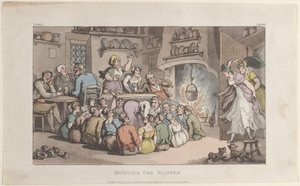 Hunting the Slipper, från The Vicar of Wakefield, 1 maj 1817., 1 maj 1817. av Thomas Rowlandson