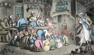 Jaga tofflor, illustration från "The Vicar of Wakefield" av Oliver Goldsmith, pub. Ackermann, 1817 (handfärgad gravyr) av Thomas Rowlandson