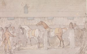 Interiör i ett stall av Thomas Rowlandson