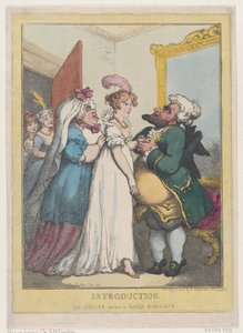 Introduktion, eller Moses med ett bra köp, 23 juli 1806., 23 juli 1806. av Thomas Rowlandson