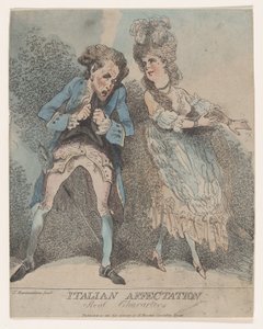 Italiensk tillgivenhet, verkliga karaktärer, 1786-91., 1786-91. av Thomas Rowlandson
