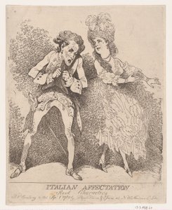 Italiensk tillgivenhet, riktiga karaktärer, 1 september 1780., 1 september 1780. av Thomas Rowlandson