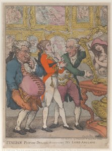 Italienska bildhandlare Humbugging My Lord Anglaise, 30 maj 1812., 30 maj 1812. av Thomas Rowlandson