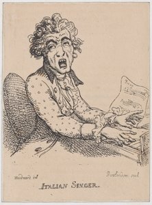 Italiensk sångare, april 1808., april 1808. av Thomas Rowlandson