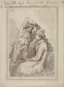 John Bannister i sitt omklädningsrum på Drury Lane av Thomas Rowlandson