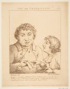 Joy with Tranquility Le Brun Travested, eller Caricatures of the Passions, 21 januari 1800. av Thomas Rowlandson