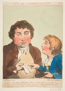 Joy with Tranquility Le Brun Travested, eller Caricatures of the Passions, 21 januari 1800. av Thomas Rowlandson