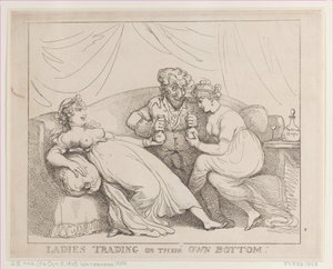 Damer som handlar på sin egen botten, 5 oktober 1810., 5 oktober 1810. av Thomas Rowlandson