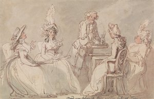Damerna vid tebordet av Thomas Rowlandson