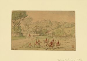 Landskap med jaktscen av Thomas Rowlandson