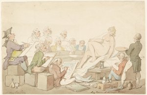 Lågfigur på Somerset House av Thomas Rowlandson