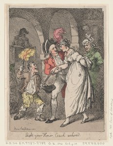 Tänd din heder, tränare ohyrd, 1811., 1811. av Thomas Rowlandson