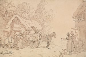 Lastar säckar i en vagn av Thomas Rowlandson