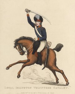 Loyal Islington Volunteer Cavalry, ca 1799 (färgad akvatint) av Thomas Rowlandson