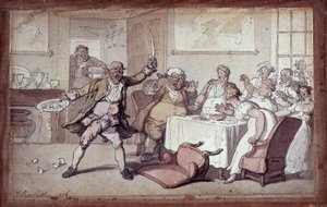 Galenskap vid middagsbordet av Thomas Rowlandson