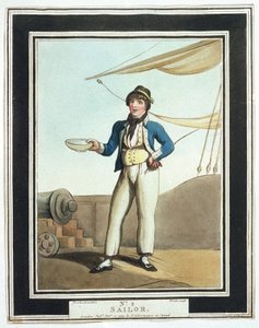 Sjöman, under Horatio Nelsons tid (1758-1805), tilldelad olika uppgifter beroende på deras förmåga, vissa arbetade på masterna lastade på vingen, andra på övre däck, ansvariga för ankaret, ytterligare andra ingick i skyttelaget av Thomas Rowlandson