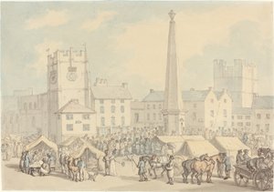 Marknadsdag på Richmond i Yorkshire av Thomas Rowlandson