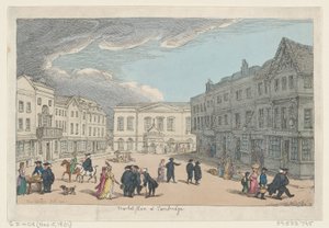 Market Place i Cambridge, 15 november 1801, 15 november 1801. av Thomas Rowlandson