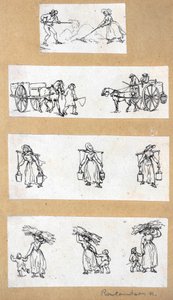 Miniatyrstudier (etsning) av Thomas Rowlandson