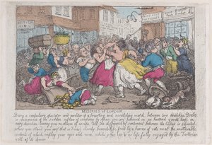 Miseries of London, 1807-08., 1807-08. av Thomas Rowlandson