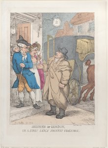 Londons elände, eller en sur och fräck hackneykusk av Thomas Rowlandson
