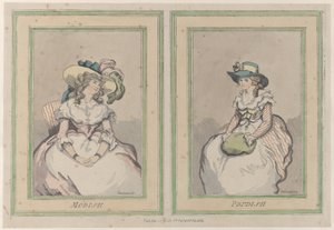Modish and Prudish, 1 december 1791., 1 december 1791. av Thomas Rowlandson