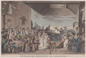 Herr Bullocks utställning av lappländare, 8 februari 1822., 8 februari 1822. av Thomas Rowlandson