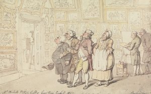 Mr Michells konstgalleri, Grove House, Enfield 1817 av Thomas Rowlandson