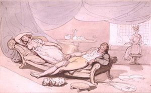 Musik hemma (penna och bläck, akvarell) av Thomas Rowlandson