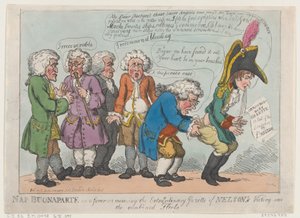 Nap Buonaparte i feber när han tar emot den extraordinära Gazette of Nelson