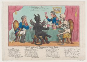 Nap and His Friends in their Glory, 1 oktober 1808., 1 oktober 1808. av Thomas Rowlandson