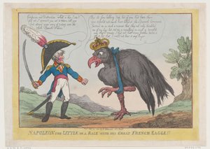 Napoleon den lille i raseri med sin stora franska örn!!, 20 september 1808., 20 september 1808 av Thomas Rowlandson
