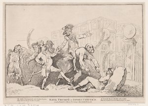 Naval Triumph, or Favors Confered, 13 november 1780., 13 november 1780. av Thomas Rowlandson
