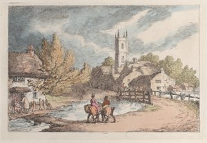 I närheten av Helston, Cornwall, ur ”Views in Cornwall” av Thomas Rowlandson