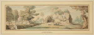 Ny stad, gammal kyrka (Isle of Wight) av Thomas Rowlandson
