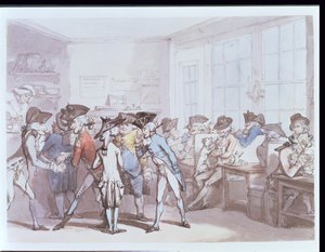 No.1732 A French Coffee House (penna och bläck, wc) av Thomas Rowlandson
